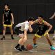 Youth Basketball Player dribbles past opponent during a Pro Skills Basketball game