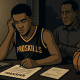 High school basketball player considering transfer schools with parent nearby