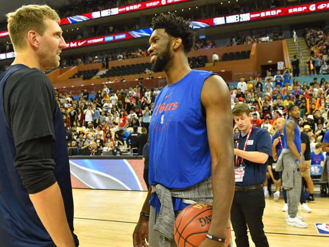 Dirk meets Joel Embiid