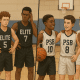Youth basketball player deciding between elite and local team benches