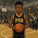 Youth basketball player focusing on the court during distractions